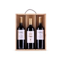 Caja Madera Navidad Vino N6 Rioja 3 Bot Ref.1622 - 20383