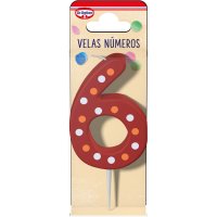 Velas Cumpleaños Dr. Oetker Número 6 - 40032