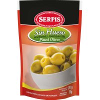 Aceitunas Serpis Manzanilla Sin Hueso Verdes 100 Gr Doy Pack - 49264