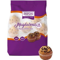 Magdalenas Airos Con Pepitas De Chocolate Sin Gluten 210 Gr 6 U - 49365