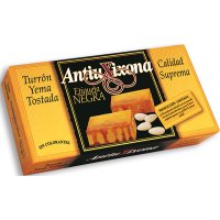 Turrón Antiu Xixona Etiqueta Negra Yema Tostada 300 Gr - 8810