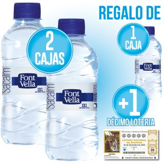 POR 2 CAJAS DE FONT VELLA DE 33CL, REGALO DE OTRA CAJA Y UN DÉCIMO DE LOTERÍA.