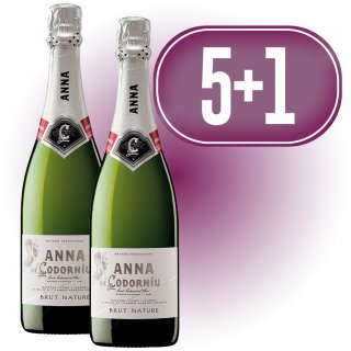 5 BOTELLAS ANNA CODORNIU BRUT NATURE + REGALO 1 BOTELLA ANNA CODORNIU BRUT NATURE