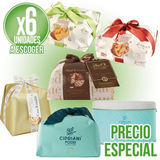 POR 6 PANETTONES A ELEGIR, PRECIO ESPECIAL.