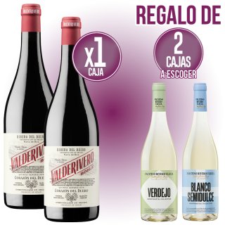 1 VALDERIVERO ROBLE + REGALO 2 CAJAS A ESCOGER FAUSTINO RIVERO VERDEJO O FAUSTINO RIVERO SEMI DULCE