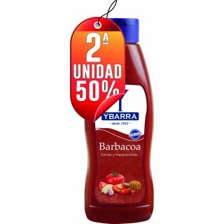 POR 1 SALSA BARBACOA YBARRA DE 1 LITRO, SEGUNDA UNIDAD AL 50%.