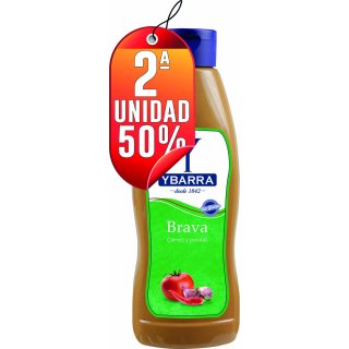 POR 1 SALSA BRAVA YBARRA DE LITRO, SEGUNDA UNIDAD AL 50%.