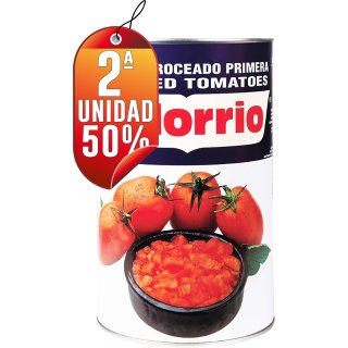 POR 1 TOMATE CELORRIO PELADO DE 5KG, SEGUNDA UNIDAD AL 50%.