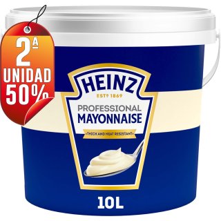 POR 1 CUBO DE MAYONESA HEINZ DE 10LT, SEGUNDA UNIDAD AL 50%.