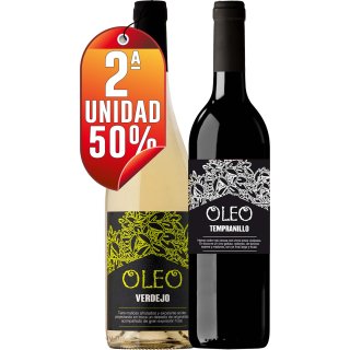 POR 1 CAJA DE OLEO TINTO O TEMPRANILLO, SEGUNDA UNIDAD AL 50%.