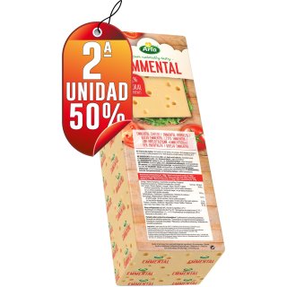 POR 1 QUESO BARRA EMMENTAL, SEGUNDA UNIDAD AL 50%.