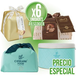 6 UNIDADES PANETTONE A ESCOGER CON PRECIO NETO