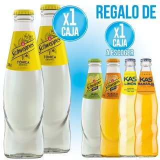 POR 1 CAJA DE TÓNICA SCHWEPPES RETORNABLE, REGALO DE 1 CAJA DE CÍTRICO KAS O SCHWEPPES.