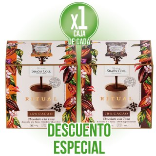 PER 1 CAIXA DE CADA DE XOCOLATA A LA TAZZA SIMON COLL RITUAL, DESCOMPTE ESPECIAL.