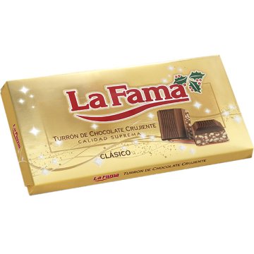 Turrón La Fama Calidad Suprema Chocolate Crujiente 200 Gr