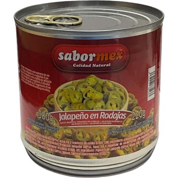 Chile Sabormex Jalapeños Rodajas Lata 380 Gr