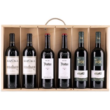 Caja De Madera Navidad N5 Ribera Duero 6bot Ref.1620 6 Bot