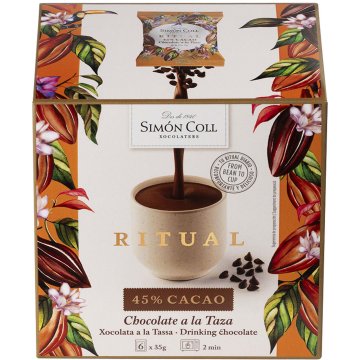 Xocolata A La Tassa Simón Coll Ritual 45% Cacao 35 Gr 6 Sobres