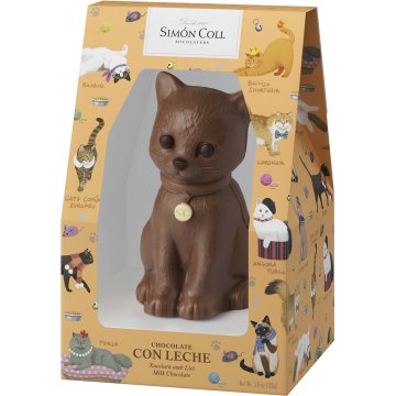 Figura De Xocolata Simón Coll Gat Amb Llet 165 Gr