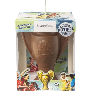 Figura De Chocolate Simón Coll Copa Campeones Con Leche 350 Gr