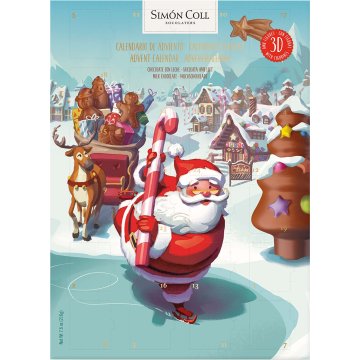 Calendario De Adviento Simón Coll Figuras 3d Santa Winter 216 Gr