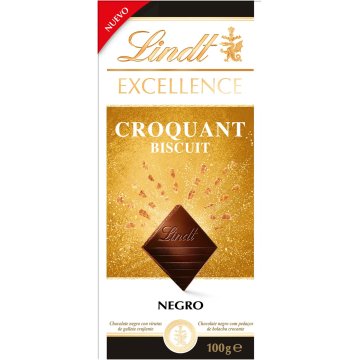 Chocolate Lindt Excellence Croquant Biscuit 100 Gr