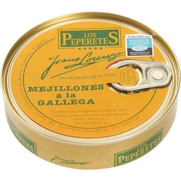 Musclos Los Peperetes A La Gallega Llauna Ro 120 Gr