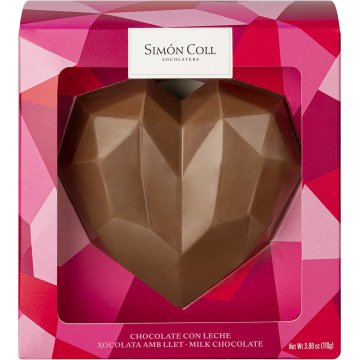 Figura De Chocolate Simón Coll Corazón 3d Chocolate Con Leche 110 Gr