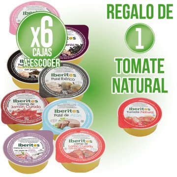 6 CAIXES IBERITOS A TRIAR + REGAL 1 TOMAQUET NATURAL IBERITOS