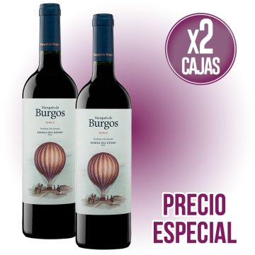 12 BOTELLAS MARQUES DE BURGOS ROBLE CON PRECIO ESPECIAL