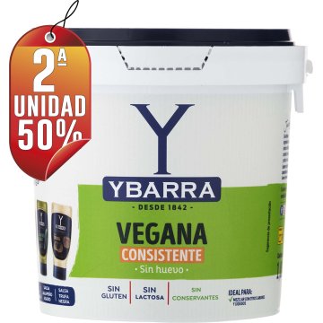 POR 1 MAYONESA VEGANA YBARRA DE 1,8KG, SEGUNDA UNIDAD AL 50%.