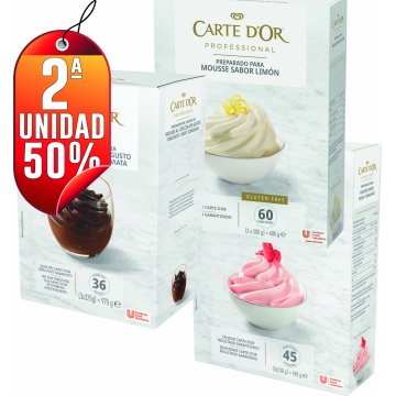 POR 1 MOUSSE CARTE D'OR, SABOR A ELEGIR, SEGUNDA UNIDAD AL 50%.