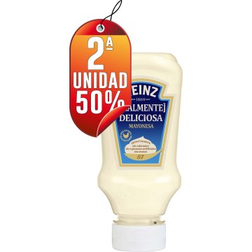 PER 1 MAYONESA HEINZ DE 220ML, SEGONA UNITAT AL 50%.