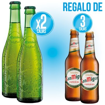 POR 2 ALHAMBRA RESERVA 1/3RE REGALO DE 3 CAJAS DE SAN MIGUEL ESPECIAL 1/3 RET.