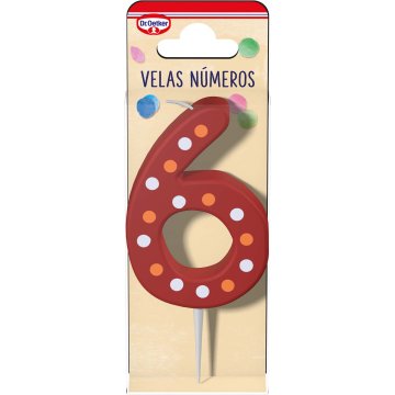 Velas Cumpleaños Dr. Oetker Número 6