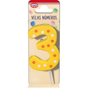 Velas Cumpleaños Dr. Oetker Número 3