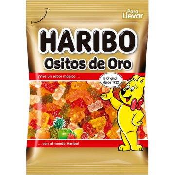 Llaminadures Haribo Ossets D'or 100 Gr Estoig 18 U