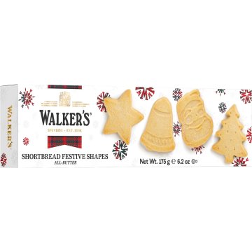 Shortbread Walkers Festive Shapes 175 Gr