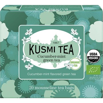 Té Kusmi Tea Bio Verde A La Menta Y Al Pepino Filtro 40 Gr 20 U