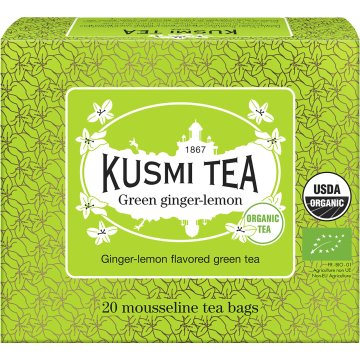 Té Kusmi Tea Bio Verde Al Jengibre Y Limón Filtro 40 Gr 20 U