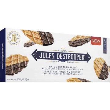 Galletas Jules Destrooper Natuurboterwafels Chocolate Negro 100 Gr