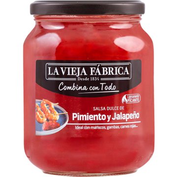 Salsa Dulce La Vieja Fábrica Combina Con Todo Pimiento Y Jalapeño Tarro 800 Gr