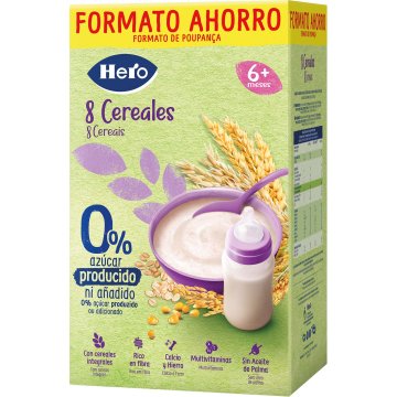 Papilla Hero Baby 8 Cereales 340 Gr