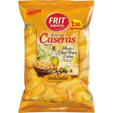 Patatas Chips Frit Ravich Onduladas Caseras Bolsa 100 Gr