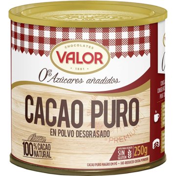 Cacau Valor Pur Sense Sucre Pols 250 Gr