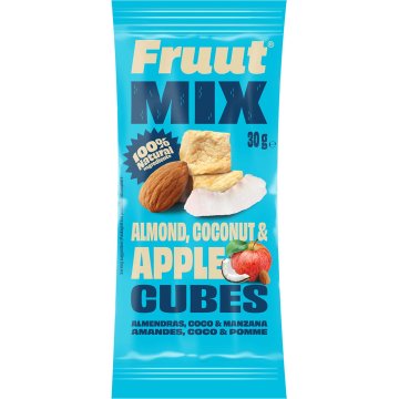 Xips Fruut Cubes Mix Ametlla Coco I Poma Bossa 30 Gr