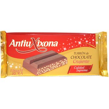 Turrón Antiu Xixona Etiqueta Roja Chocolate Crujiente 200 Gr