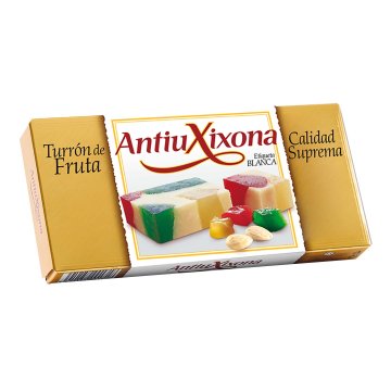 Turrón Antiu Xixona Etiqueta Blanca Fruta 250 Gr